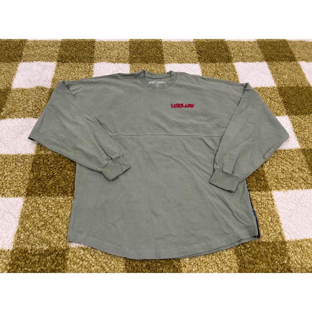 Spirit Jersey Legoland Dinosaur T-Rex Sunset Long Sleeve Shirt Sage Green Small